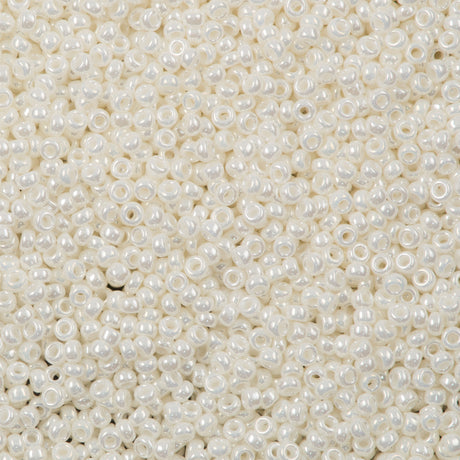 Miyuki Round Seed Beads 8/0 Opaque Opal Luster (591)