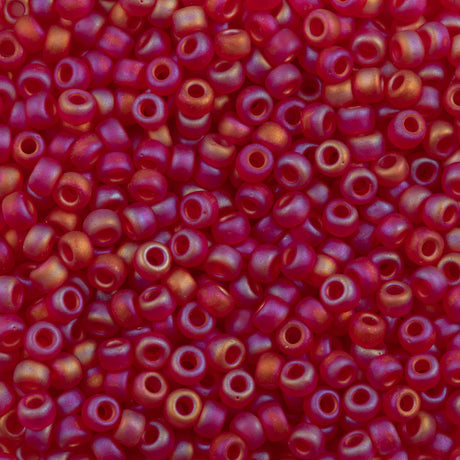 Miyuki Round Seed Bead 8/0 Matte Ruby AB (141FR)