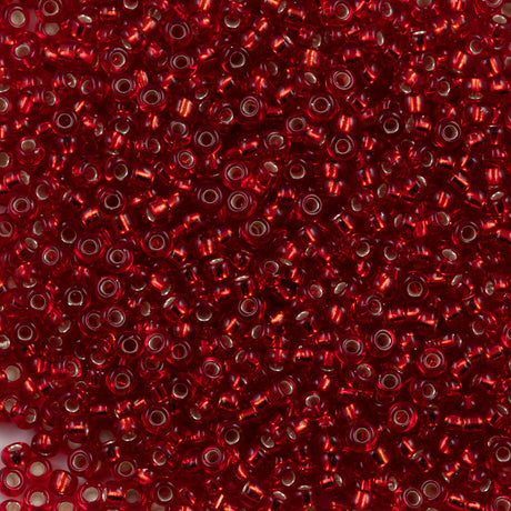 Miyuki Round Seed Bead 11/0 Silver Lined Ruby (11)