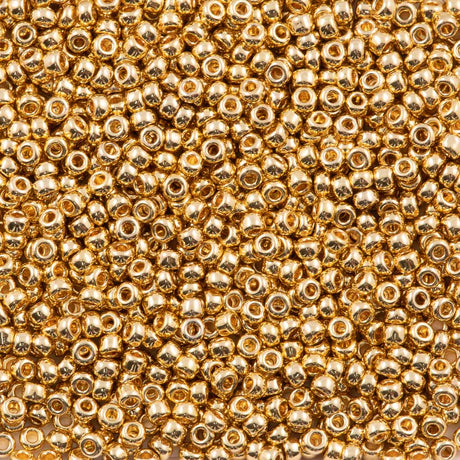 Miyuki Round Seed Bead 11/0 24kt Light Gold Plated (193)