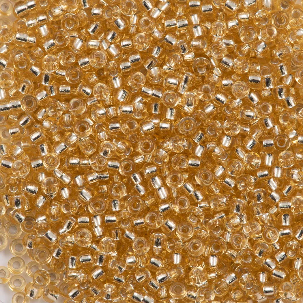 Miyuki Round Seed Bead 11/0 Silver Lined Pale Gold (2)