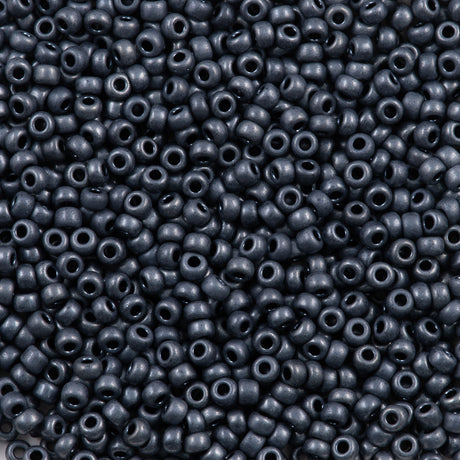 Miyuki Round Seed Bead 11/0 Matte Metallic Blue Grey (2011)