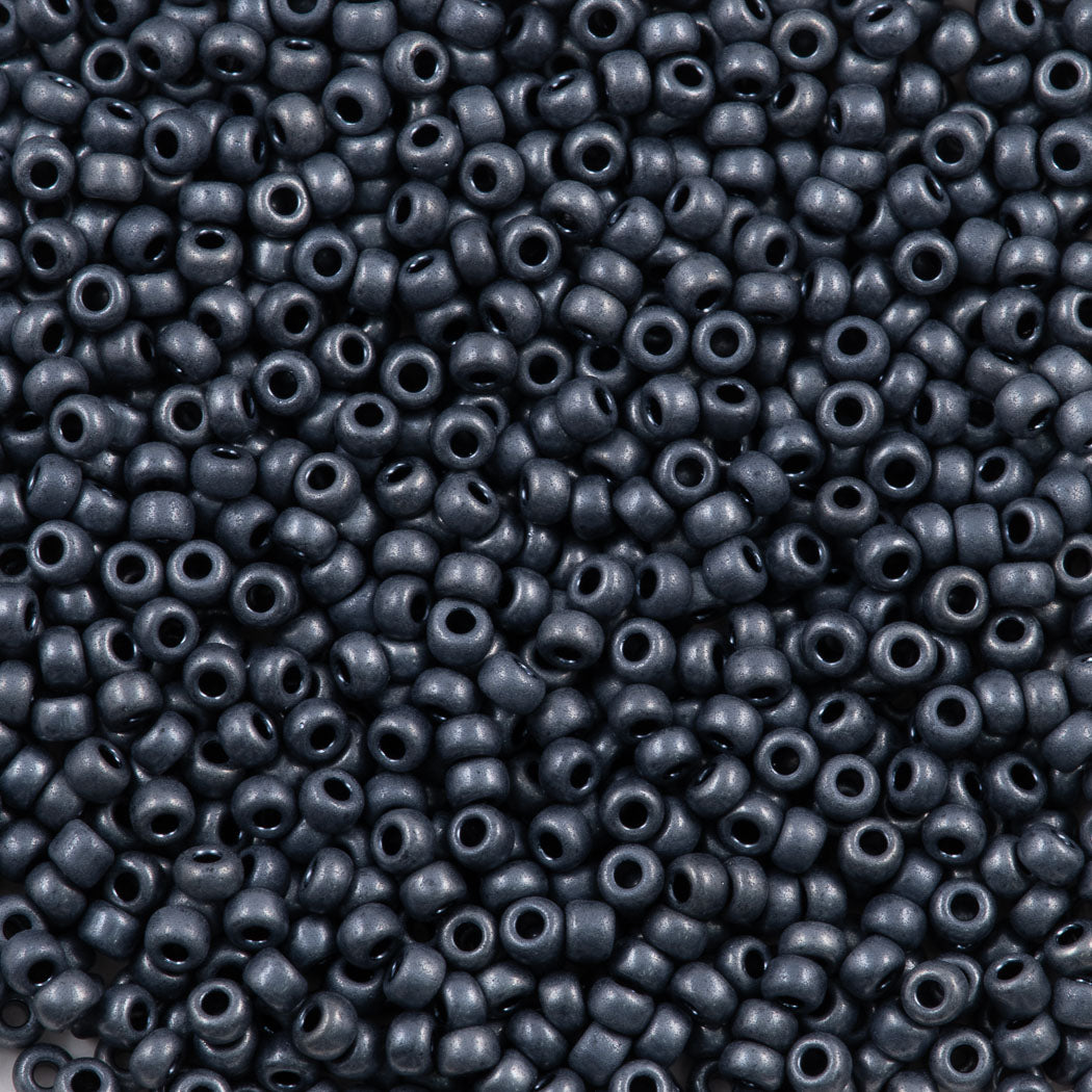 50g Miyuki Round Seed Bead 11/0 Matte Metallic Blue Grey (2011)