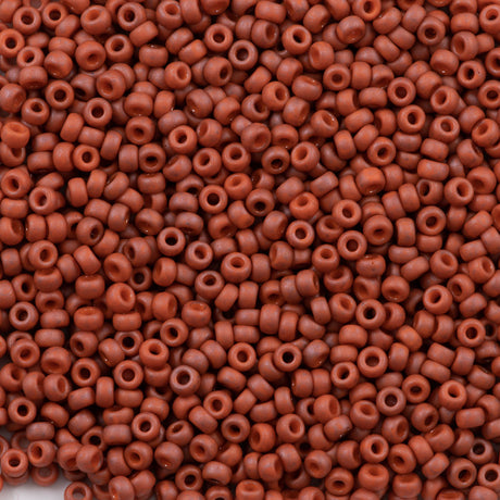 Miyuki Round Seed Bead 11/0 Matte Glazed Burnt Sienna  (2315)