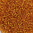 Miyuki Round Seed Bead 11/0 Duracoat Silver Lined Dyed Amber Gold (4261)