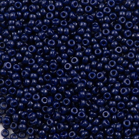 Miyuki Round Seed Bead 11/0 Duracoat Dyed Opaque Dark Navy Blue (4494)