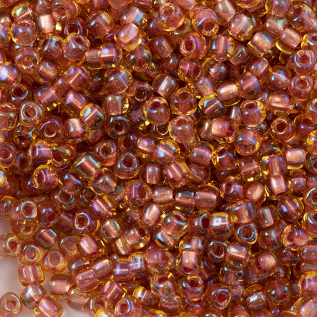 Miyuki Triangle Seed Bead 8/0 Sparkle Rose Lined Light Topaz Luster (1166)