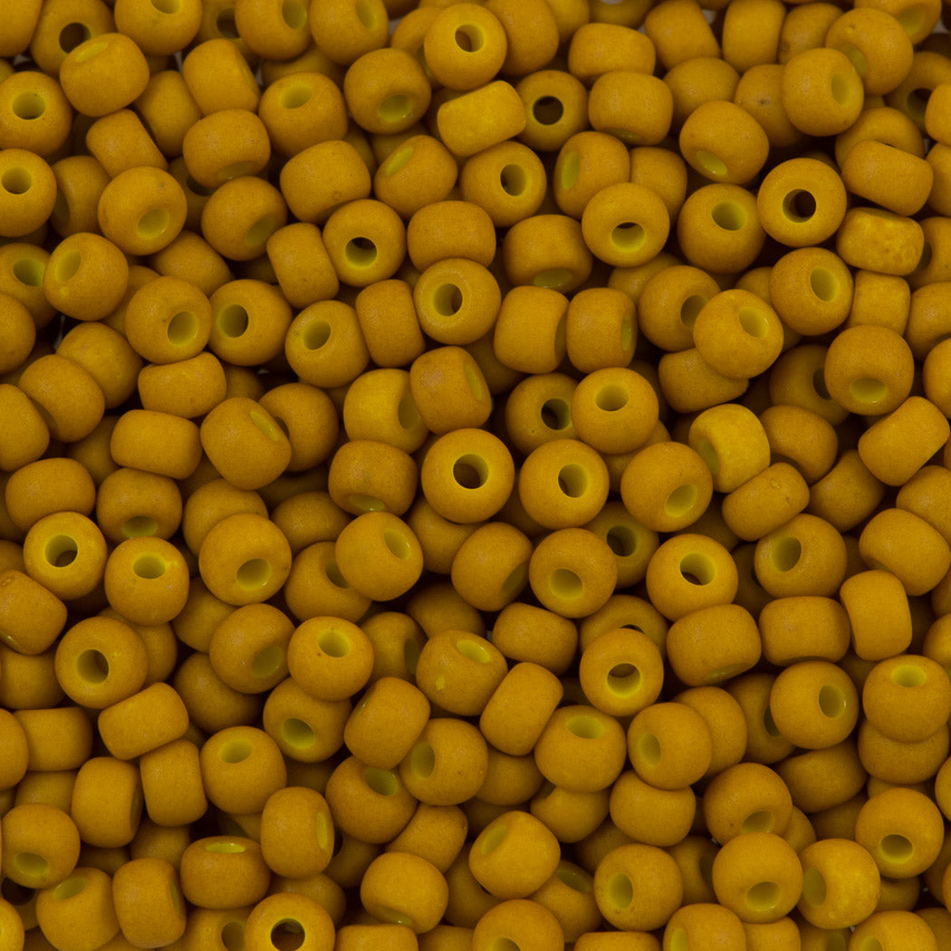 Miyuki Round Seed Bead 8/0 Matte Opaque Mustard (1233)