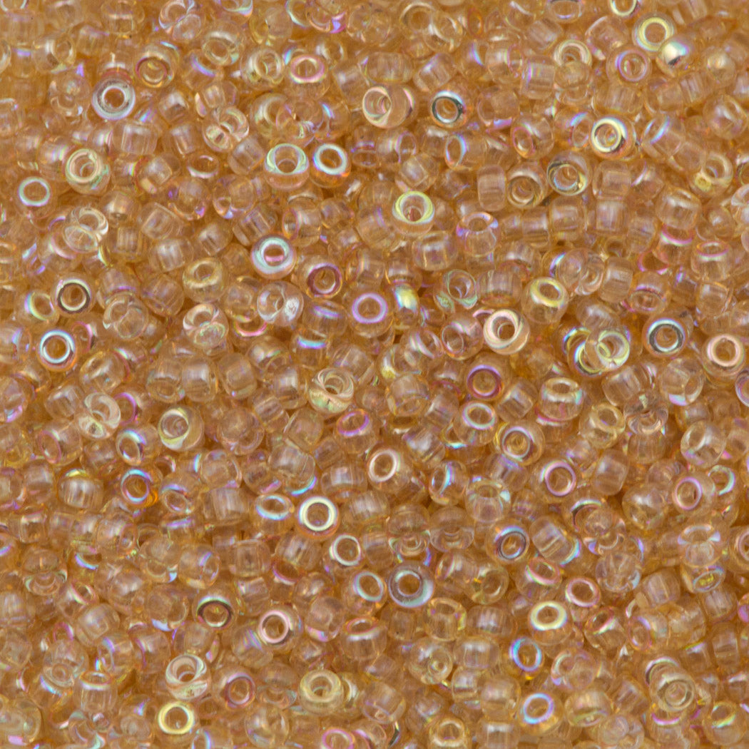 Miyuki Unions Round Seed Bead 11/0 Crystal Yellow Rainbow 24g Tube (98531)