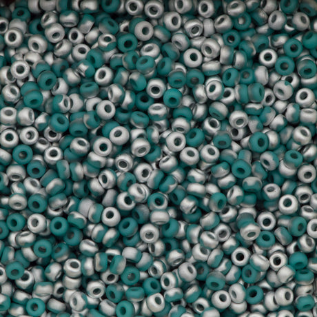 Miyuki Unions Round Seed Bead 11/0 Matte Opaque Green Turquoise Labrador 24g Tube (00412LABF)