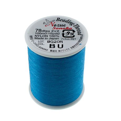 Nozue Sonoko Blue Beading Thread 100 Meter 78dtex