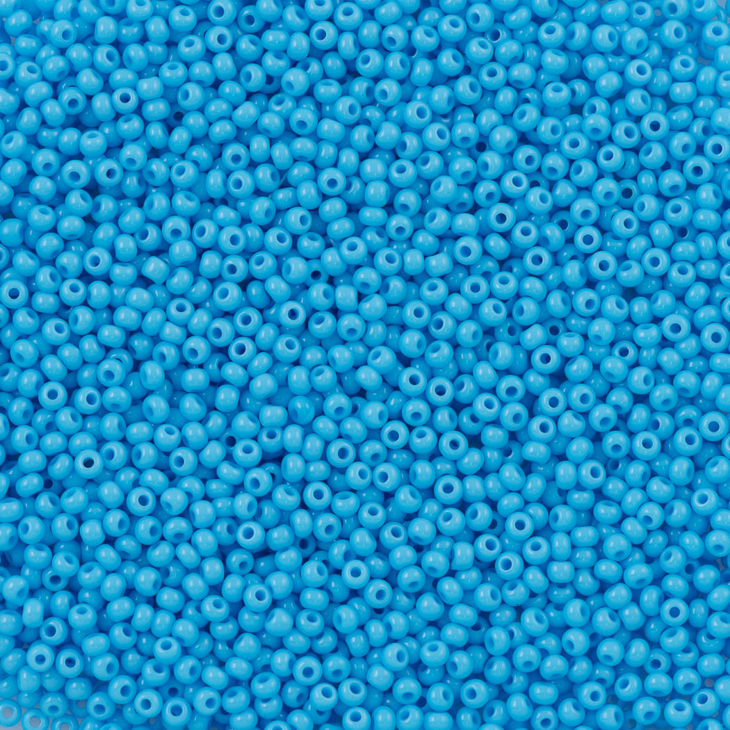 Czech Seed Bead 10/0 Opaque Blue Turquoise (63020)