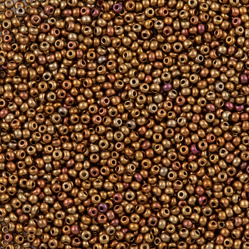 Czech Seed Bead 11/0 Metallic Gold Rainbow 50g (01610)