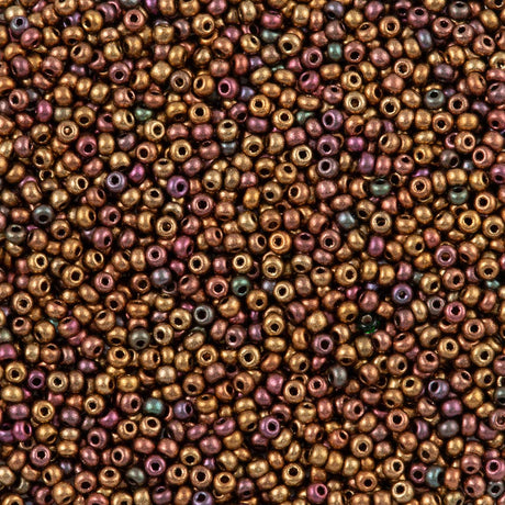 Czech Seed Bead 11/0 Dark Gold Rainbow 50g (01620)