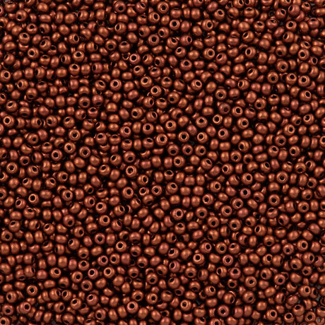 Czech Seed Bead 11/0 Metallic Bronze Gold 2-inch Tube (01740)