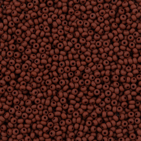 Czech Seed Bead 11/0 Opaque Brown Matte 50g (13600M)