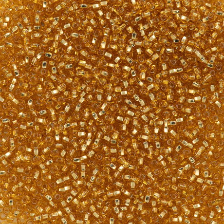 Preciosa Czech Seed Bead 11/0 Medium Gold Silver Lined (17050)