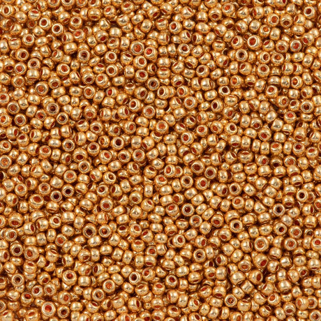 Czech Seed Bead 11/0 Metallic Gold 2-inch Tube (18581)