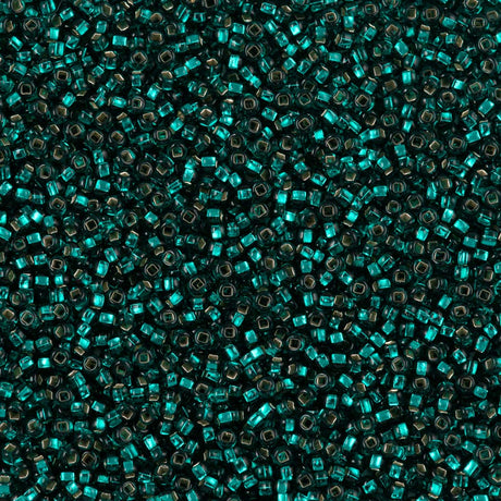 Czech Seed Bead 11/0 Emerald Silver Lined 50g (57710)