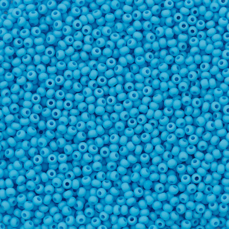 Czech Seed Bead 11/0 Opaque Light Blue Turquoise 2-inch Tube (63020)