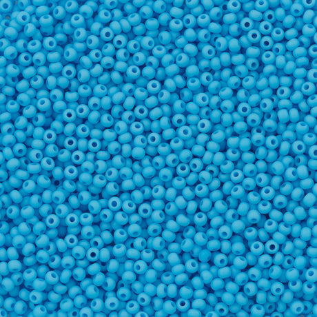 Czech Seed Bead 11/0 Opaque Light Blue Turquoise Matte 50g (63020M)