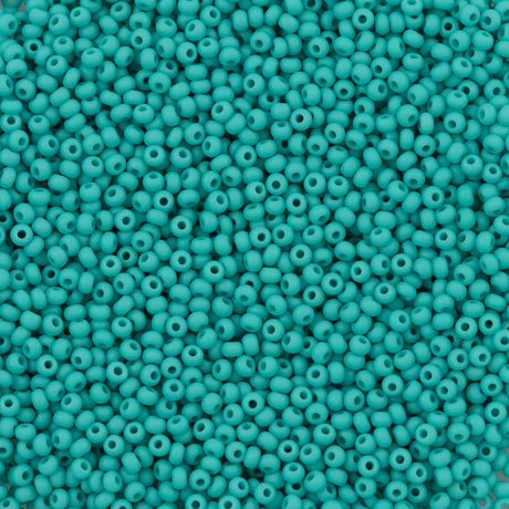 Czech Seed Bead 11/0 Green Turquoise Opaque 2-inch Tube (63130)