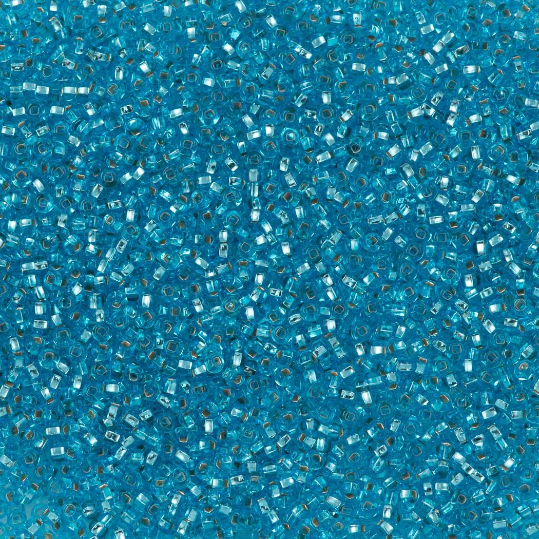 Czech Seed Bead 11/0 Light Aqua Silver Lined 2-inch Tube (67000)