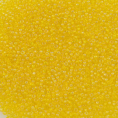 Czech Seed Bead 11/0 Transparent Yellow AB 50g (81010)