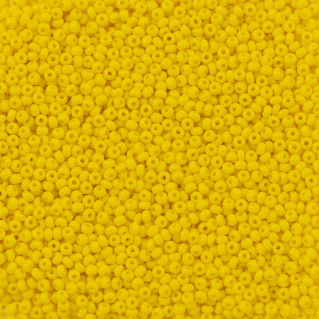 Czech Seed Bead 10/0 Opaque Yellow (83110)