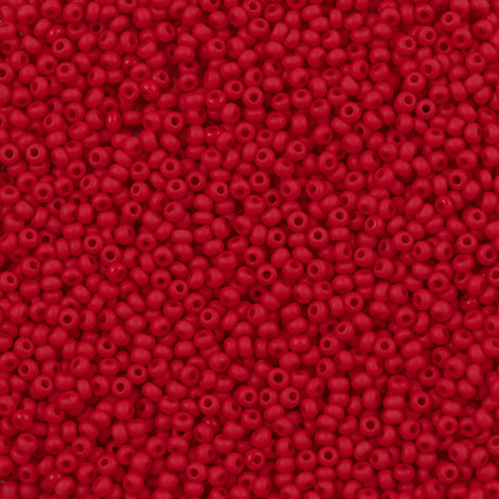 Czech Seed Bead 6/0 Red Matte (93190M)