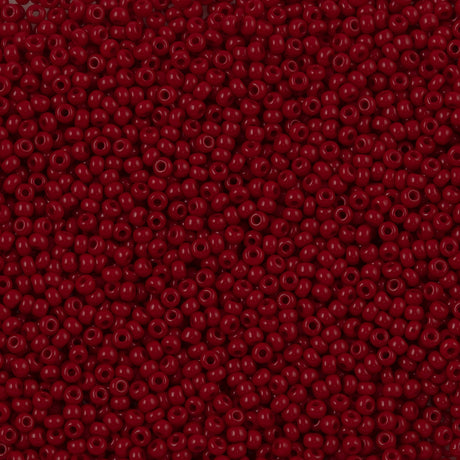 Preciosa Czech Seed Bead 8/0 Opaque Dark Red (93210)