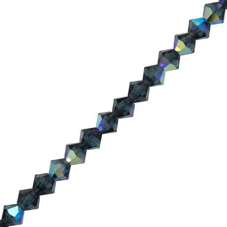 144 Preciosa Crystal 3mm Bicone Bead Montana AB (30340AB)