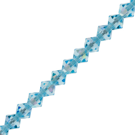 31 Preciosa Crystal Bicone Bead 4mm Aqua Bohemica AB (60010AB)