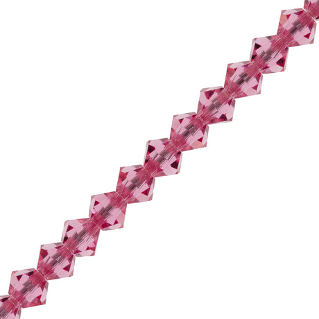 144 Preciosa Crystal 4mm Bicone Bead Rose (70010)