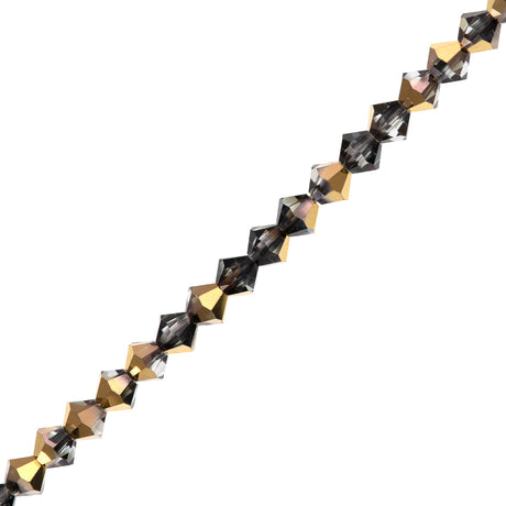 144 Preciosa Crystal Bicone Bead 4mm Crystal Aurum Half Coat (00030AUR)