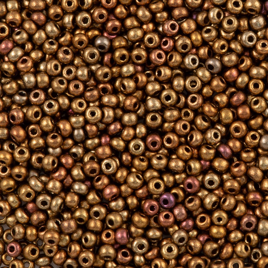 Czech Seed Bead 6/0 Gold Rainbow 20g Tube (01610)