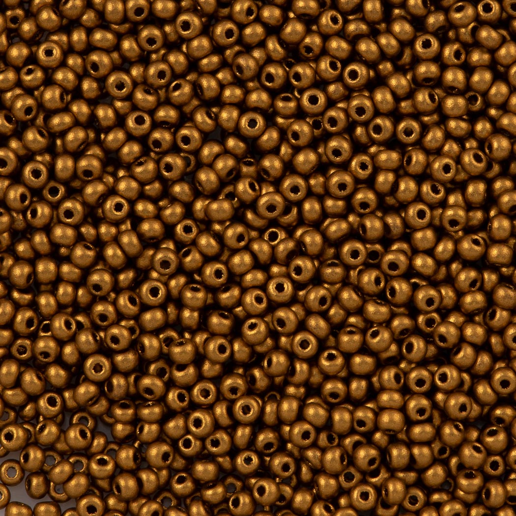 Czech Seed Bead 6/0 Bronze Gold 50g (01740)