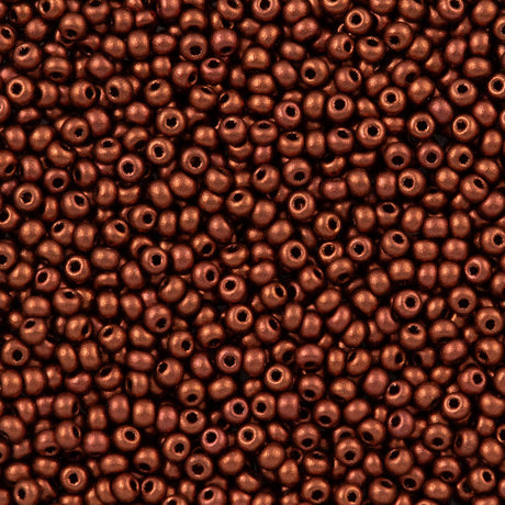 Czech Seed Bead 6/0 Bronze Fire Red 50g (01750)