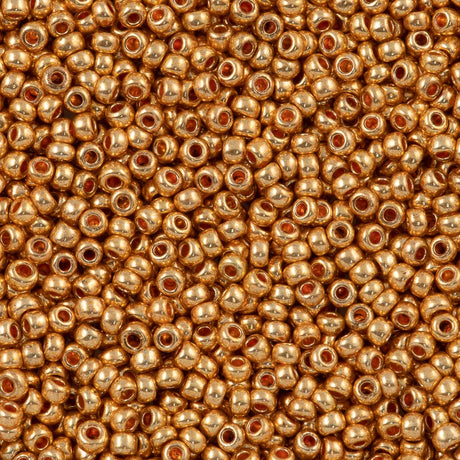 Czech Seed Bead 6/0 Metallic Dark Gold 20g Tube (18583)