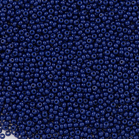 8/0 Czech Seed Bead, Opaque Dark Navy Blue – Garden of Beadin