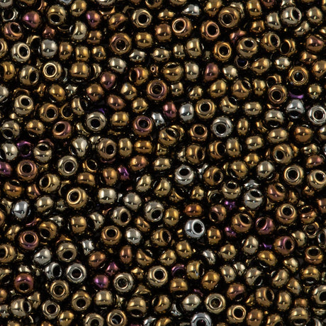 Czech Seed Bead 6/0 Brown Iris 20g Tube (59115)