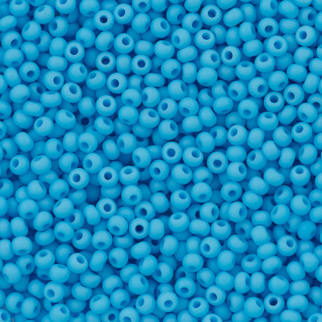 Czech Seed Bead 6/0 Light Blue Matte 20g Tube (63020M)