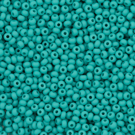 Czech Seed Bead 6/0 Green Turquoise 2-inch Tube (63130)