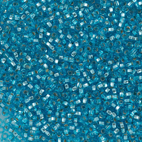 Czech Seed Bead 6/0 Light Aqua Silver Lined 20g Tube (67000)