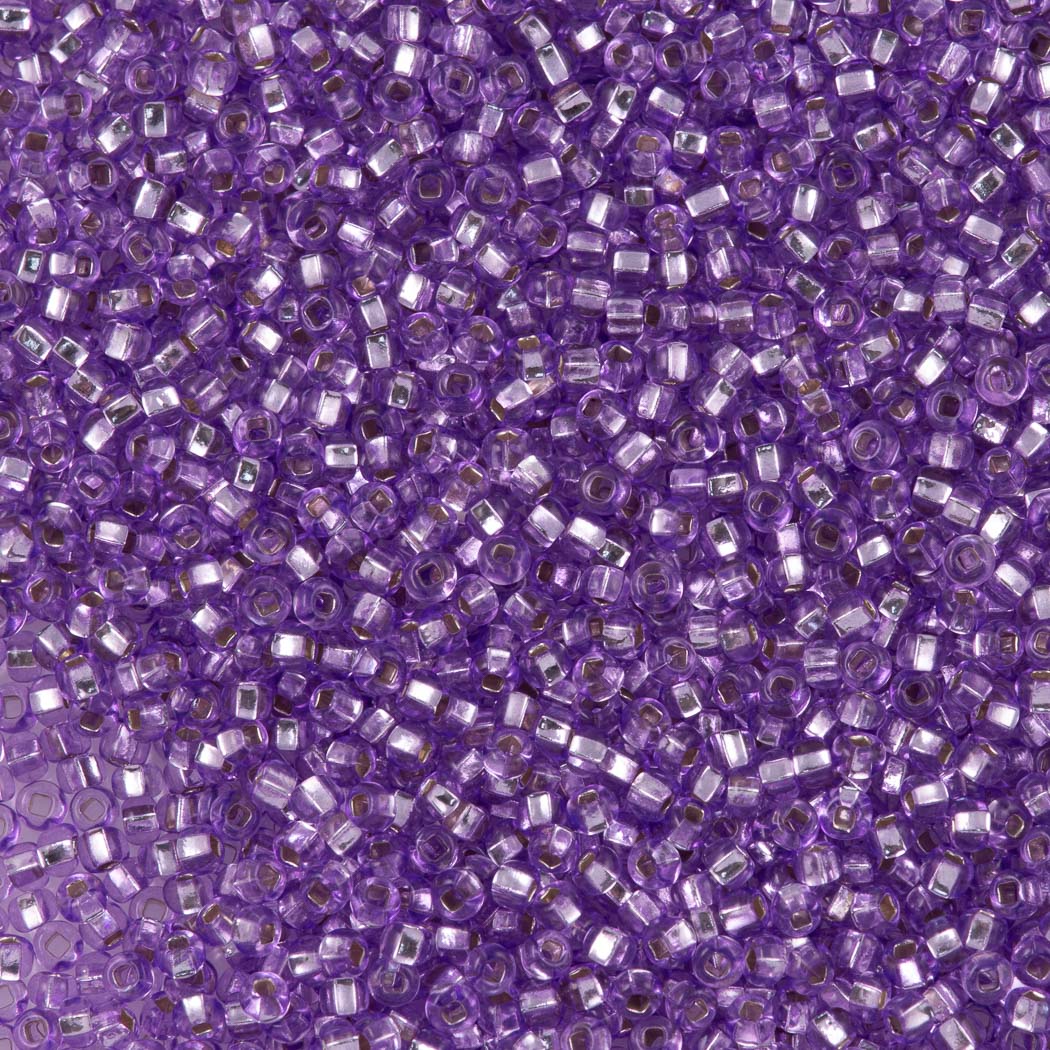 Czech Seed Bead 6/0 Silver Lined Solgel Amethyst 50g (78123)