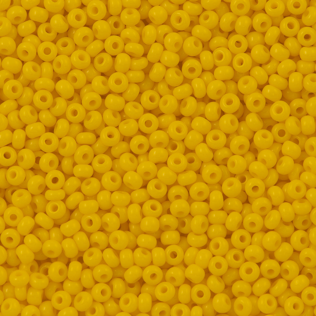 Czech Seed Bead 6/0 Yellow Opaque 2-inch Tube (83110)