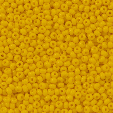 Preciosa Czech Seed Bead 6/0 Opaque Dark Yellow (83130)