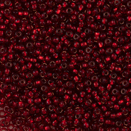 Czech Seed Bead 6/0 Garnet Silver Lined 2-inch Tube (97120)