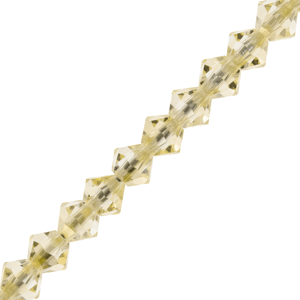 72 Preciosa Crystal 6mm Bicone Bead Crystal Blonde Flare (00030BDF)