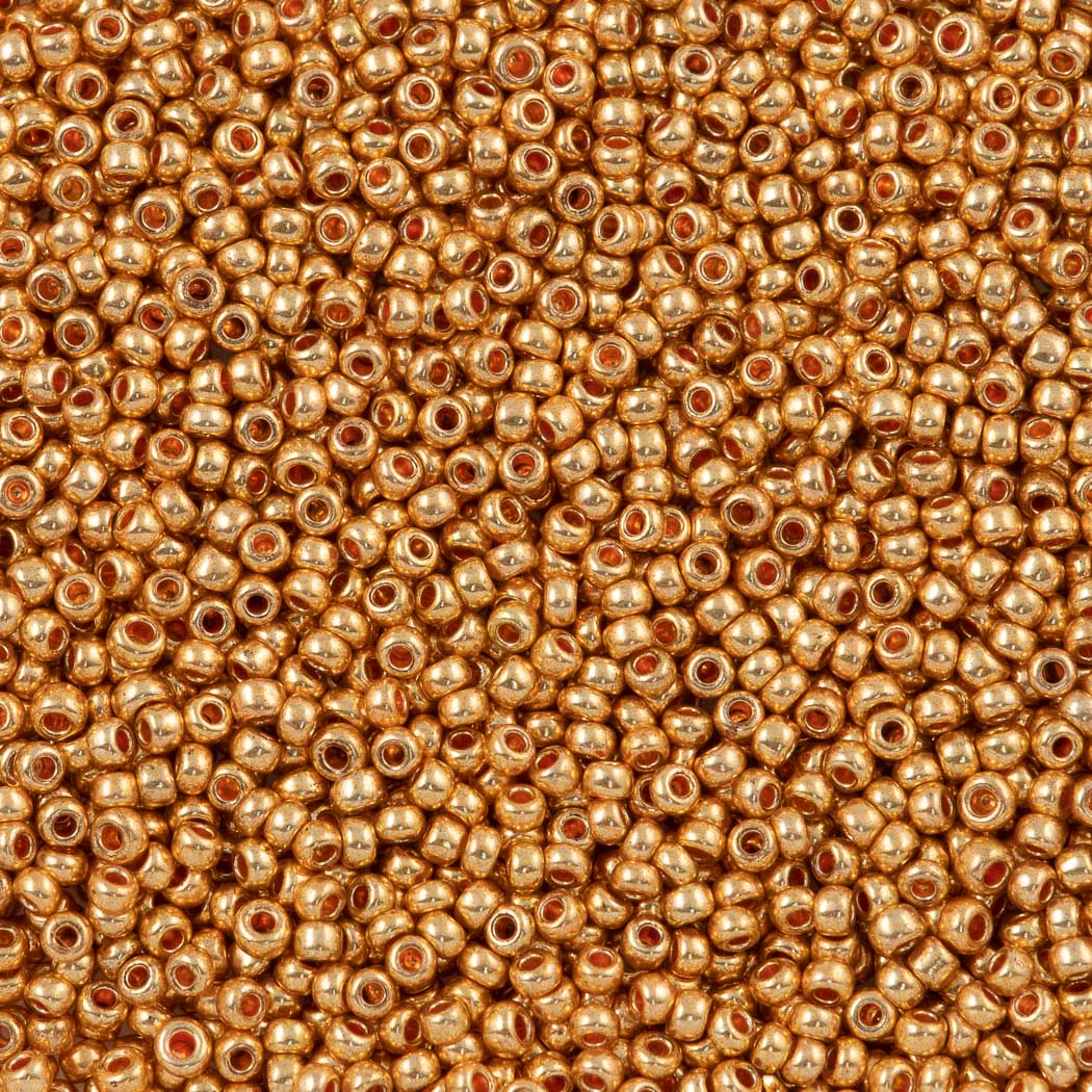 Czech Seed Bead 8/0 Metallic Dark Gold 22g Tube (18583)